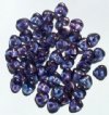 50 4x9mm Montana Blue Lustre Wavy Disk Beads 